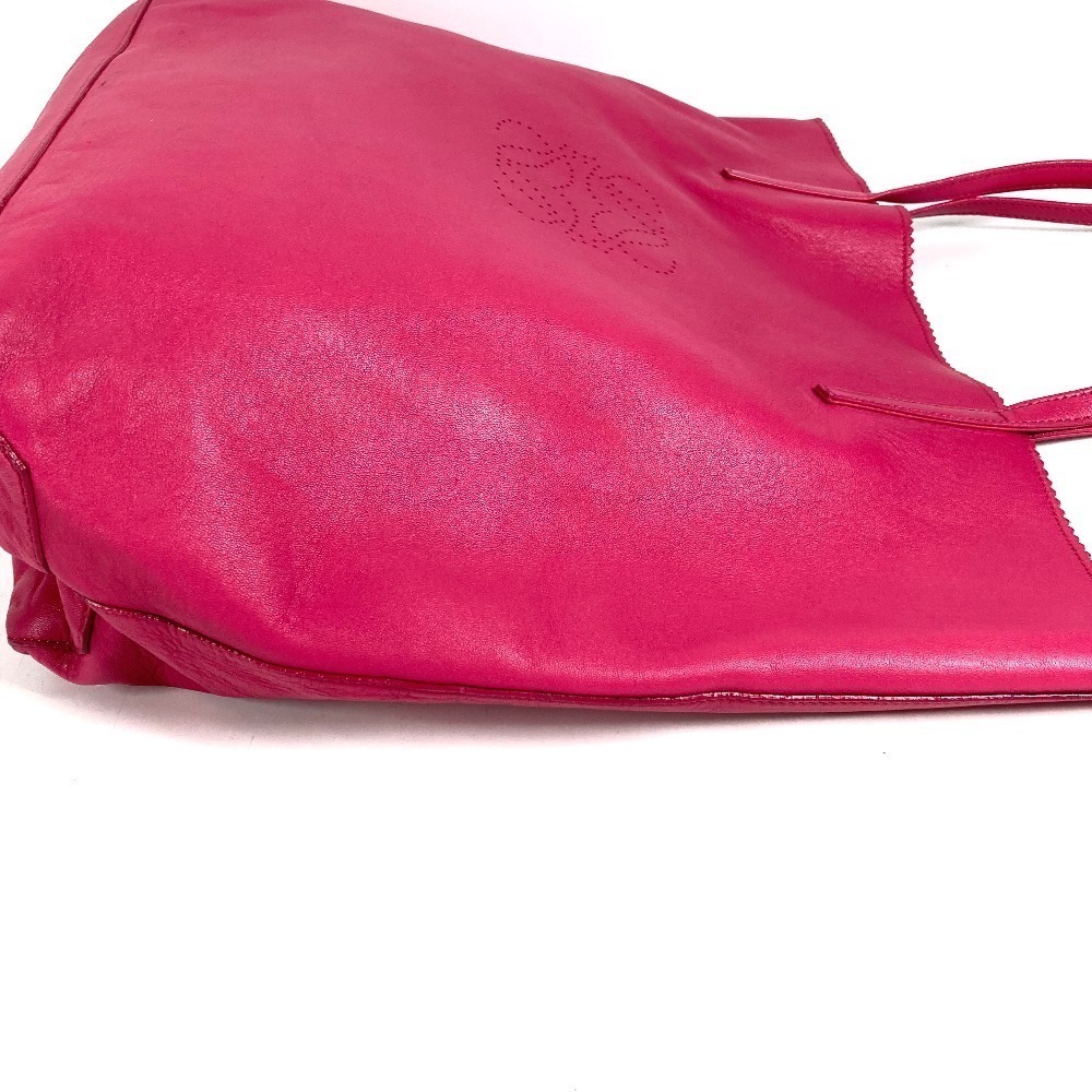 Loewe Nappa Leather Anagram Shoulder Bag Tote Tassel Fringe Pink - Picture 4 of 6